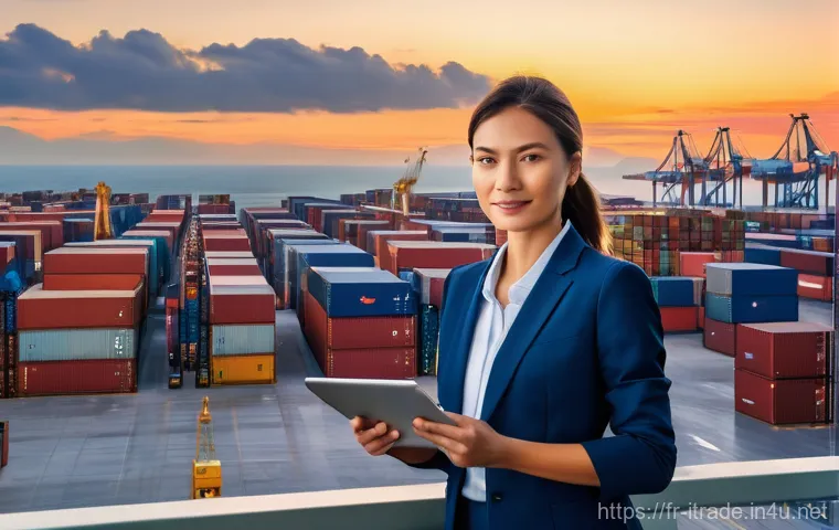 국제무역지식강화 - Seamless Global Trade Logistics**

A vibrant, high-angle shot of a modern, efficient international c...